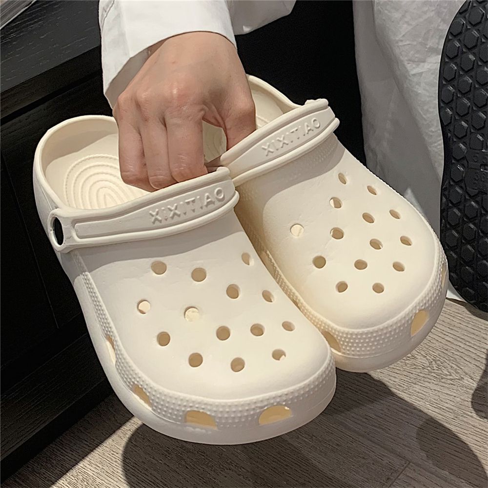 Thin Strip Ins Couple Seaside Men's And Women's Hole Shoes_vogvips.com