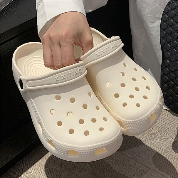 Thin Strip Ins Couple Seaside Men's And Women's Hole Shoes_vogvips.com