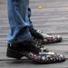 Pointed Toe Business Color Block Fashion Casual Leather Nightclub Men British Korean Style Hidden Heel Trendy Shoes_vogvips.com