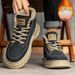 European Warm Series Martin Winter Fleece Lined Thickened Warm High-top Work Shoes British Style Men's Mid-top Snow Boots_vogvips.com