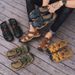 Summer Large-Dock Layered Cowhide Casual Shoes Breathable, Non-Slip, Quick-Dry Outdoor Beach Sandals For Men_vogvips.com