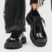 2025 New Bright Black Business Casual Leather Big Toe Derby, Low Top, Thick Sole, High Height Men's Shoes Z13_vogvips.com