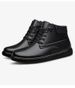 First Layer Cowhide Martin Boots Men's Genuine Leather High-top Casual Board Shoes Thick-soled Velvet Thermal Cotton Boots Medium Tube_vogvips.com