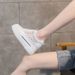 Mesh White Sneakers Women, Ins Style 2025 Summer New Checkered Low-top Breathable Platform Shoes With Thick Soles And_vogvips.com