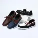 Mens Leather Boat Lace Up Casual Moc Toe Deck Shoes For Daily And Sailing_vogvips.com