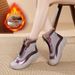 Winter Fleece-Lined High-Top New 2025 Hot-Selling Short Leather Boots Women's Warm Cotton Shoes YB-98_vogvips.com
