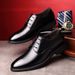 Formal Leather British Style Korean Version Black Pointed Toe Trendy Business Casual Sole Soft Surface Men's Shoes_vogvips.com
