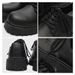 ShoeVault Derby Shoes For Men, Thick Sole, Height Increasing, Black, Retro British Style, Chunky Martin Boots, Low Top, Workwear_vogvips.com