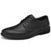 Euro Step New Men's Fashion Brogue Pattern Patchwork Suede Genuine Leather Shoes Comfortable Soft Sole Casual Loafers_vogvips.com