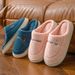 Cotton Women, Autumn And Winter, Couples' Indoor Home Non-Slip Thick Sole Plush Warm Slippers For Men In Winter_vogvips.com