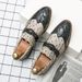 Euro Step New Spring And Autumn British Brogue Carved Leather For Men Slip-On Personality Casual Hairstylist Men's Shoes_vogvips.com