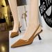 070-10 Style Fashionable Hollow Out Strap Women's Shallow Mouth Pointed Back Empty High Heels Single Shoes_vogvips.com