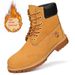 Unisex Durable Leather Work Boots, Waterproof High-Top Martin Boots For Men & Women, Comfortable & Breathable Winter Snow Boots_vogvips.com