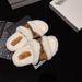 Cross-Border Supply~ Winter Versatile Casual Furry Open-Toe Home Cotton Slippers, Plush Warm Shoes For Women_vogvips.com