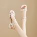 Stunning French-style Women's Sandals Outdoor Wear, New 2026 Model, A High-end Feel, Suitable For Pairing With Skirts,_vogvips.com