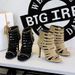 Beautiful Hollow Thin Heel Roman Sandals Women's Fashionable Rear Zipper Rivet Design Super High Heel Women's Shoes_vogvips.com