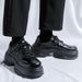 Buffny Men's Derby Shoes - Retro Chunky Sole Platform Sneakers For Casual & Skate Style, Fashionable Dad Shoes With Height Increase Effect_vogvips.com
