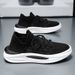 Summer New Breathable Mesh Coconut Men's Korean Version Versatile Thick Sole Fly Woven Sports Casual Dad Shoes_vogvips.com