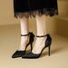 High-heeled Shoes That Don't Tire The Feet, Luxurious And Sophisticated, New Summer Style Satin Stiletto Bow Strap Pointed-toe San_vogvips.com