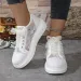 Women New Fashion Summer Casual White Lace Canvas Breathable Designer Shoes Woman Sneakers Zapatos De Mujer_vogvips.com