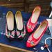 Single Shoe With Cow Tendon Sole, One Foot Stepping, Delicate He Mudan Phoenix Embroidered Cloth Bridal S, Women's_vogvips.com