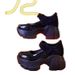 Mary Jane Shoes Women's Single Shoes Round Head Platform Small Leather Shoes High Heel Shallow Mouth Muffin Shoes_vogvips.com