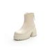 ShoeVault 10cm Height-Increasing Genuine Leather Short Martin Heel Thick Sole British Style Women's Versatile Casual Popular_vogvips.com
