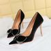 1829-H31 Banquet Women's Metal Super High Heels Pointed Silk Diamond Bow Single Shoes_vogvips.com