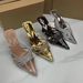 Women S Shoe High Heeled Stiletto PVC Transparent Fashionable Women Sandals And Slippers_vogvips.com