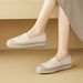Cameido Women's Fisherman Shoes. Slip-on Shoes For Spring 2025, Comfortable With Soft Uppers. Slip-on White Shoes, Deep-mouthed Flat Single Shoes._vogvips.com