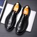 New Fashion Men's British Black Business Casual Loafer Shoes Daily Driving Office Leather Shoes One Foot Pedal Lazy Brown Banquet Dress Wedding Men's_vogvips.com