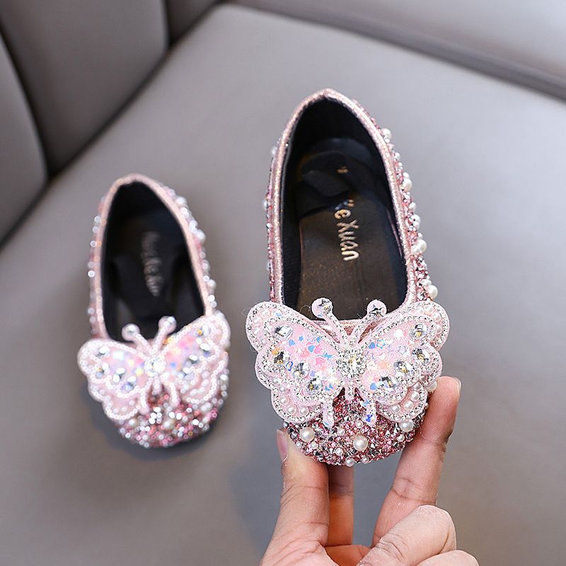 New Style Ladies Baby Girls Girls Princess Diamond Single Shoes Leather Shoes Dance Performance Shoes_vogvips.com