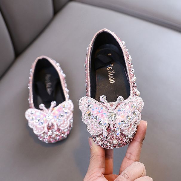New Style Ladies Baby Girls Girls Princess Diamond Single Shoes Leather Shoes Dance Performance Shoes_vogvips.com