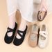 New Sports Mary Jane Women's Shoes Breathable Hollow Mesh Mother Shoes Thin Sole Ballet Versatile Casual Single Shoes Women_vogvips.com