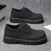 2025 Men's Spring And Summer All-match Daily Comfortable Thick Bottom Lace-up Solid Color Fashion Car Stitching Men's Casual Shoes_vogvips.com
