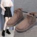 Women's Snow 2025 New Thickened Fleece-Lined Cross-Border Plus Size Winter Fashion Warm Slip-On Short Boots Cotton Shoes_vogvips.com
