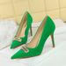 3391-K31 Fashionable And Simple Heels With Thin Ultra High Heels, Shallow Mouth, Sharp Point, Shining Water Diamond_vogvips.com