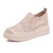 Mesh Surface Fisherman For Women, Hidden Wedge, 2026 New Thick Sole Slip-On Loafers, Small Size Women's Shoes 31 32 33_vogvips.com