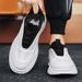 Summer Platform Daddy With A Pair Of Breathable Mesh Athleisure Men's Little White Hipster Shoes_vogvips.com