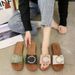 Women's C Strap Slippers Summer Wear Non-Slip Wear-Resistant Soft Sole Fashionable Versatile One Strap Shoes_vogvips.com