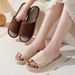 Linen Hotel Slippers, Disposable Slippers For Guesthouses, Beauty Salons, Home Use, Foreign Trade, Men's Thickened Non-slip Slippers_vogvips.com