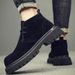 High-top Leather Shoes Men's Retro Thick-soled Heightened Fur Martin Boots Genuine Leather Medium-top Short Boots_vogvips.com