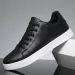 Classic Men Leather Shoes Thick-soled Casual Sneakers Trendy Lace-up Walking Shoes Spring Anti-slip Comfortable Vulcanized Shoes_vogvips.com