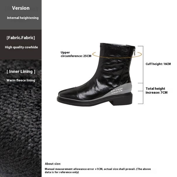 Washed Cowhide Vintage Distressed Leather Chelsea Boots With Hidden Wedge Heel, Round Toe, Slip-On Ankle Boots For Casual And Stylish Outfits_vogvips.com