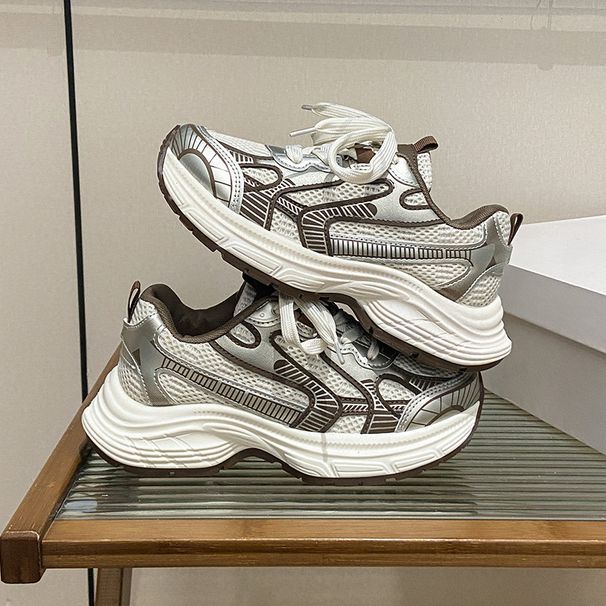 Breathable Dad Shoes Female Student Casual Shoes Platform Running Shoes Female_vogvips.com