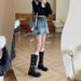 Brown Over-the-Knee Chunky Heel Niche Denim Long For Women 2025 New Summer High Tube Western Slimming Riding Boots_vogvips.com