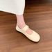 Cute Round Head Literary Style Single Shoes Women's Inner Height Increase Square Head One-word Buckle With Mary Jane_vogvips.com