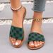 2024 Summer New Women's Large Size Color Block Round Toe Casual Beach Sandals_vogvips.com