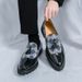 Euro Step Summer British Style Business Formal Slip-On Tassel Loafers New Men's Brogue Leather Shoes_vogvips.com