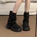 Melard Thick-Soled Martin For Women 2025 New Autumn British Style Height-Increasing Stacked Fashionable Cuff Boots_vogvips.com